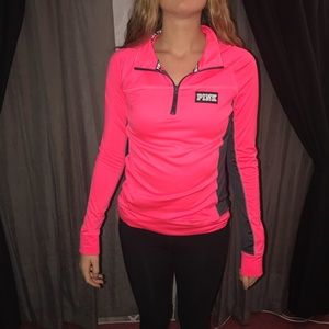 Athletic Zip up crew neck